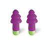 Rocket, Reusable Ear Plugs, Uncorded, Not Detectable, Triple Flange, 27dB, Green/Purple, Plastic, Pk-50 Pairs thumbnail-0