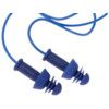 Reusable Ear Plugs, Corded, Detectable, Triple Flange Plug Shape, 27dB, Blue, Pack of 50 Pairs thumbnail-2