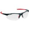 Safety Glasses, Clear Lens, Black/Red Frame, UV-resistant thumbnail-0