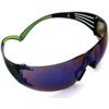 Wraparound Safety Glasses, Blue Mirror Lens, Black/Green Frame, Anti-Fog/Anti-Mist/Scratch-resistant/UV-resistant thumbnail-1