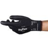 11-757 HyFlex Cut Resistant Gloves, Polyurethane Palm Coated, Black, Cut F, Size 7 thumbnail-0