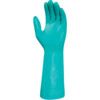 37-695 Solvex Chemical Resistant Gauntlet, Green, Nitrile, Cotton Flocked Liner, Size 10 thumbnail-1