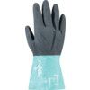 58-128 Alphatec Chemical Resistant Gauntlet, Black/Green, Nitrile, Nylon Liner, Size 8 thumbnail-1