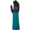 58-435 Alphatec Chemical Resistant Gauntlet, Black/Green, Nitrile, Cotton Flocked Liner, Size 11 thumbnail-1