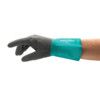 58-535W VP Alphatec Chemical Resistant Gauntlet, Black/Green, Nitrile, Nylon Liner, Size 8 thumbnail-0