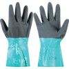 58-530 Alphatec Chemical Resistant Gloves, Black/Green, Nitrile, Nylon Liner, Size 10 thumbnail-0