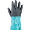 58-530 Alphatec Chemical Resistant Gloves, Black/Green, Nitrile, Nylon Liner, Size 10 thumbnail-1