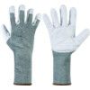 70-766 Vantage Cut Resistant Gloves, Grey/White, EN388: 2016, 4, X, 4, 3, D, Leather Palm, Acrylic/Nylon, Size 8 thumbnail-0