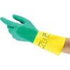 Alphatec® 87-900 Mechanical Hazard Gloves, Green/Yellow, Cotton Liner, Latex Coating, EN388: 2016, 2, 1, 2, X, A, Size XL thumbnail-0