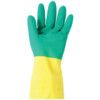 Alphatec® 87-900 Mechanical Hazard Gloves, Green/Yellow, Cotton Liner, Latex Coating, EN388: 2016, 2, 1, 2, X, A, Size XL thumbnail-2