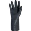 87-950, Chemical Resistant Gloves, Black, Latex, Cotton Flocked Liner, Size 8.5-9 thumbnail-3