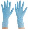 TouchNTuff 92-665 Disposable Gloves, Blue, Nitrile, 4.3mil Thickness, Powder Free, Size 8.5-9, Pack of 100 thumbnail-0