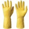 null87-063 Alphatec Chemical Resistant Gauntlet, Yellow, Latex, Cotton Flocked Liner, Size 8.5 thumbnail-0