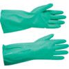 Chemical Resistant Gloves, Green, Nitrile, Cotton Flocked Liner, Size 10 thumbnail-0