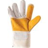 Rigger Gloves, White/Yellow, Leather Coating, EN388: 2003, 4, 2, 3, 4, Size 10 thumbnail-2