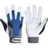 113 Tegera® Mechanical Hazard Gloves, Black/Blue/Grey/White, Unlined, Leather Coating, EN388: 2016, 2, 1, 1, 2, X, Size 9 thumbnail-0