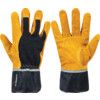 Tegera®, Cut Resistant Gloves, Black/Yellow, Kevlar® Liner, Cowhide Coating, EN388: 2016, 4, X, 4, 4, B, Size 9 thumbnail-0