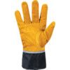 Tegera®, Cut Resistant Gloves, Black/Yellow, Kevlar® Liner, Cowhide Coating, EN388: 2016, 4, X, 4, 4, B, Size 9 thumbnail-2