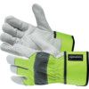 Tegera® 198 Mechanical Hazard Rigger Gloves, Green/White, Cotton Liner, Leather Coating, EN388: 2016, 3, 1, 3, 1, X, Size 8 thumbnail-0