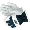 25, General Handling Gloves, Blue/White, Leather Coating, Cotton Liner, Size 10 thumbnail-0