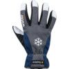 295 Tegera, Cold Resistant Gloves, Black/Blue/White, Synthetic Fiber Liner, Leather Coating, Size 8 thumbnail-1