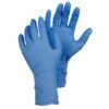 Tegera 84501 Disposable Gloves, Blue, Nitrile, 3.9mil Thickness, Powder Free, Size 10, Pack of 100 thumbnail-0