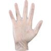 Disposable Gloves, Clear, Vinyl, 20mil Thickness, Powder Free, Size M, Pack of 100 thumbnail-2