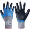 S-Tex, Cut Resistant Gloves, Black/Blue/Grey, EN388: 2016, 4, X, 4, 1, D, Nitrile Foam ¾ Coated, Hagane Coil®, Size 10 thumbnail-0