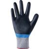 S-Tex, Cut Resistant Gloves, Black/Blue/Grey, EN388: 2016, 4, X, 4, 1, D, Nitrile Foam ¾ Coated, Hagane Coil®, Size 10 thumbnail-2