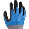 S-Tex, Cut Resistant Gloves, Black/Blue/Grey, EN388: 2016, 4, X, 4, 1, D, Nitrile Foam ¾ Coated, Hagane Coil®, Size 8 thumbnail-4