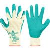 310 Mechanical Hazard Gloves, Green/Natural, Cotton Liner, Latex Coating, EN388: 2016, 2, 1, 4, 2, X, Size 9 thumbnail-0