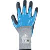 376 Mechanical Hazard Gloves, Black/Blue/Grey, Hagane Coil Liner, Nitrile Coating, EN388: 2016, 4, 1, 2, 1, X, Size 8 thumbnail-1