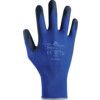 380 Mechanical Hazard Gloves, Black/Blue, Nylon Liner, Nitrile Foam Coating, EN388: 2016, 3, 1, 2, 1, X, Size 7 thumbnail-1