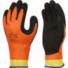 SHOWA 406 LATEX COAT INSULATED GRIP GLOVE ORANGE/BLACK SIZE 8/L thumbnail-0