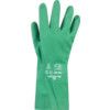 731, Chemical Resistant Gauntlet, Green, Nitrile, Cotton Flocked Liner, Size 8 thumbnail-1