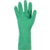 731, Chemical Resistant Gauntlet, Green, Nitrile, Cotton Flocked Liner, Size 9 thumbnail-2