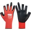 SKY712 Digit 1, General Handling Gloves, Black/Red, Polyurethane Coating, Nylon Liner, Size 8 thumbnail-0