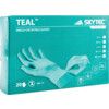 Teal Disposable Gloves, Green, Nitrile, 4.8mil Thickness, Powder Free, Size S, Pack of 20 thumbnail-4