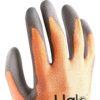 Cut Resistant Gloves, 13 Gauge Cut B, Size 11, Grey & Orange, Nylon-PU Palm, EN388: 2016 thumbnail-4