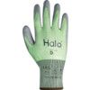 Cut Resistant Gloves, 13 Gauge Cut D, Size 10, Green & Grey, Nylon-PU Palm, EN388: 2016 thumbnail-1