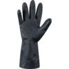 G17K, Chemical Resistant Gloves, Black, Latex, Cotton Flocked Liner, Size 8.5 thumbnail-2