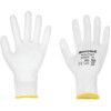 2232255 Perfect Poly Mechanical Hazard Gloves, White, Polyamide Liner, Polyurethane Coating, EN388: 2016, 4, 1, 3, 1, X, Size 8 thumbnail-0