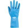 424 Optima, Chemical Resistant Gloves, Blue, Rubber, Cotton Flocked Liner, Size 6-6.5 thumbnail-1