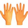 Finite GL201  Disposable Gloves, Orange, Nitrile, Powder Free, Size L, Pack of 100 thumbnail-0