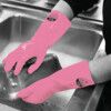 SHIELD 2 HOUSEHOLD RUBBER GLOVES PINK (L) thumbnail-0