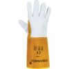 P3835, Welding Gloves, White/Yellow, Goatskin, Size 10 thumbnail-1