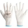 Tufflite Mechanical Hazard Gloves, White, Nylon Liner, Polyurethane Coating, EN388: 2016, 4, 1, 4, 1, X, Size 6 thumbnail-0