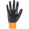 TG3010 Classic X-Dura, General Handling Gloves, Black/Orange, Polyurethane Coating, Size 9 thumbnail-2