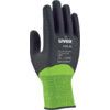 Cut Resistant Gloves, Grey/Lime Green, HPE Back of the Hand & Palm, Bamboo-viscose Liner, EN388: 2016, 4, X, 4, 2, C, Size 7 thumbnail-0