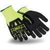 Helix 3000, Impact Resistant Gloves, Black/Green, Glass Fibre/HPPE, Sandy Nitrile Coating, EN388: 2016, 4, X, 4, 2, D, P, Size 10 thumbnail-0